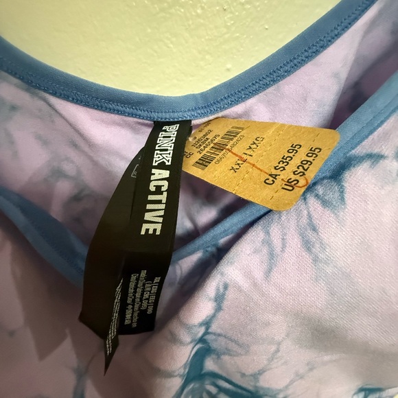 PINK Victoria's Secret Tie-Dye Sports Bra - Blue and Purple - Picture 3 of 3